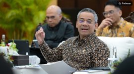 Menteri Keuangan Suahasil Nazara saat konferensi pers APBN KiTa di Kantor Kemenkeu, Jakarta, Jumat (9/10/2026). [Dok. Kemenkeu] 