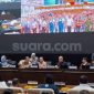 Pimpinan DPR RI menggelar pertemuan dengan sejumlah perwakilan serikat pekerja dan buruh guna membahas penyusunan Rancangan Undang-Undang (RUU) Ketenagakerjaan di Kompleks Parlemen, Senayan, Jakarta, Kamis (13/8/2026). (Suara.com/Bagaskara)